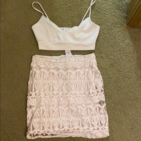 Charlotte Russe Dresses & Skirts - White/Pinkish Charlotte Russe Dress
